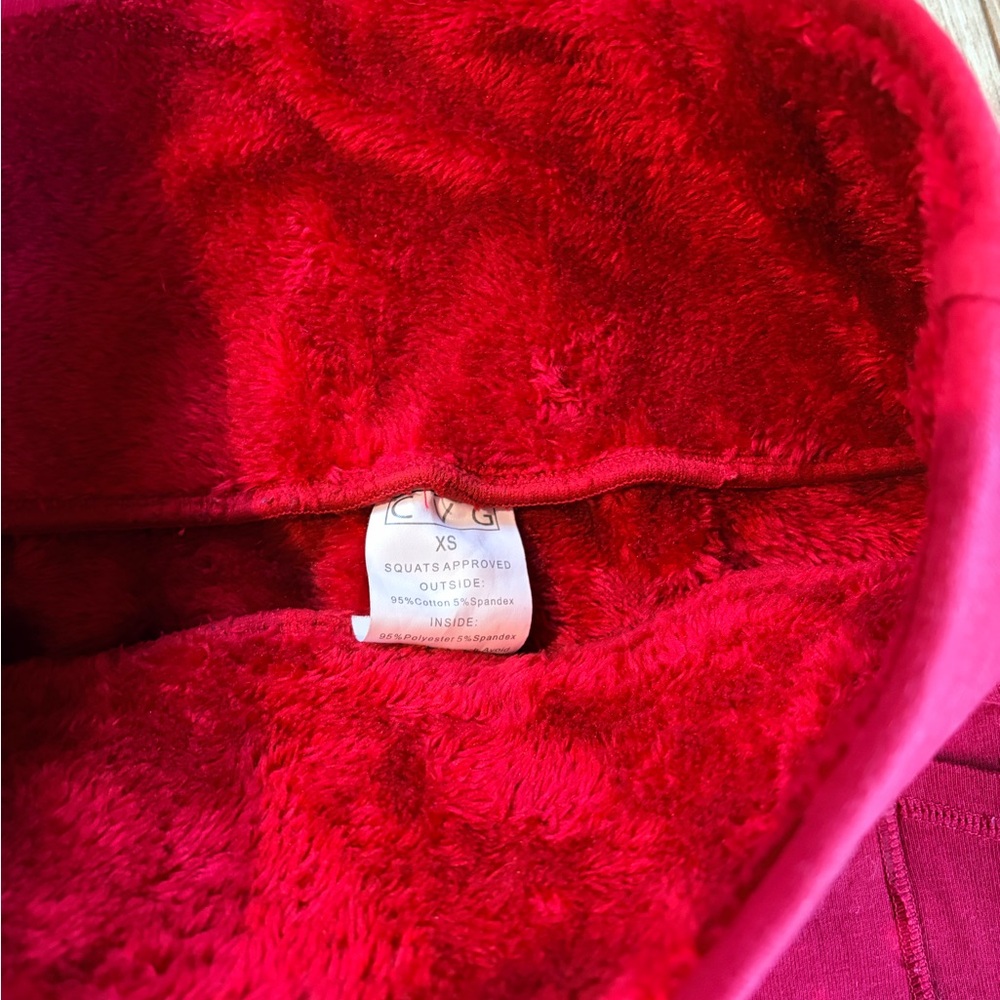 Fleece lined Constantly Varied Gear Red High-Waist Leggings - Picture 2 of 2